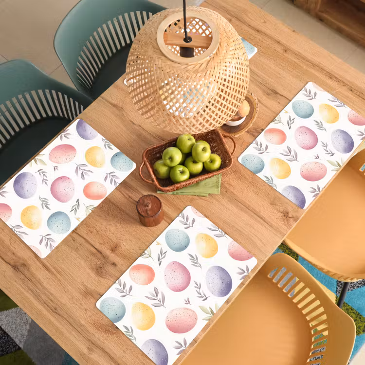 Placemat - 6 stuks - Eieren - Kleurrijk - Patroon — 3
