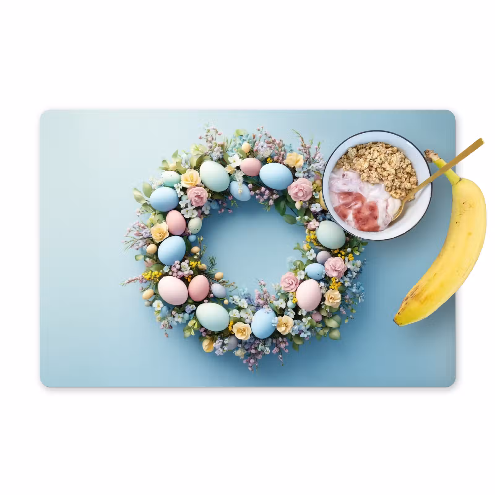 Placemat - 6 stuks - Krans - Eieren - Bloemen — 1