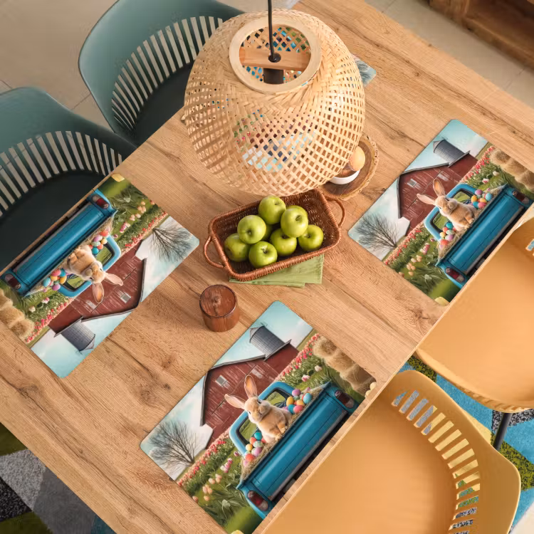 Placemat - 6 stuks - Konijn - Boerderij - Eieren — 3