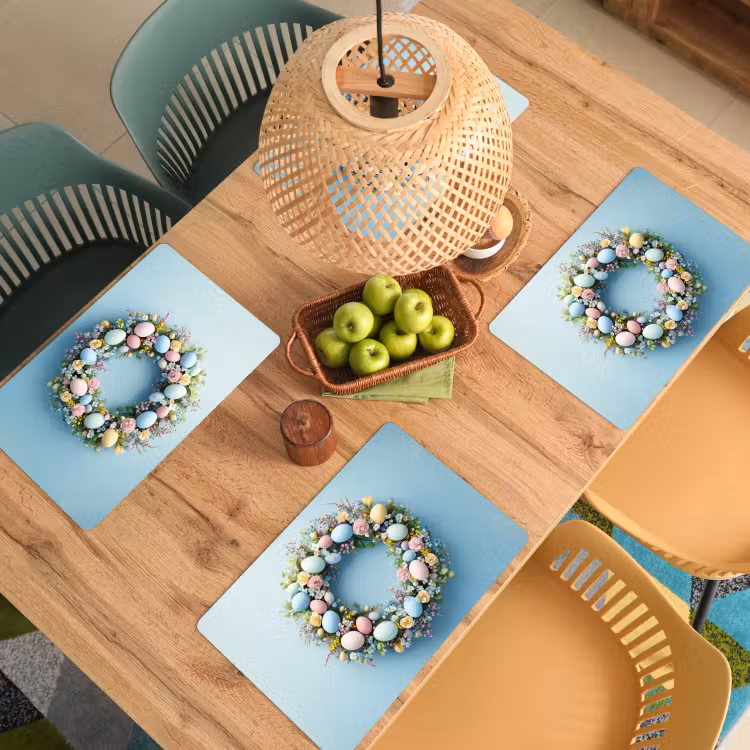 Placemat - 6 stuks - Krans - Eieren - Bloemen — 3