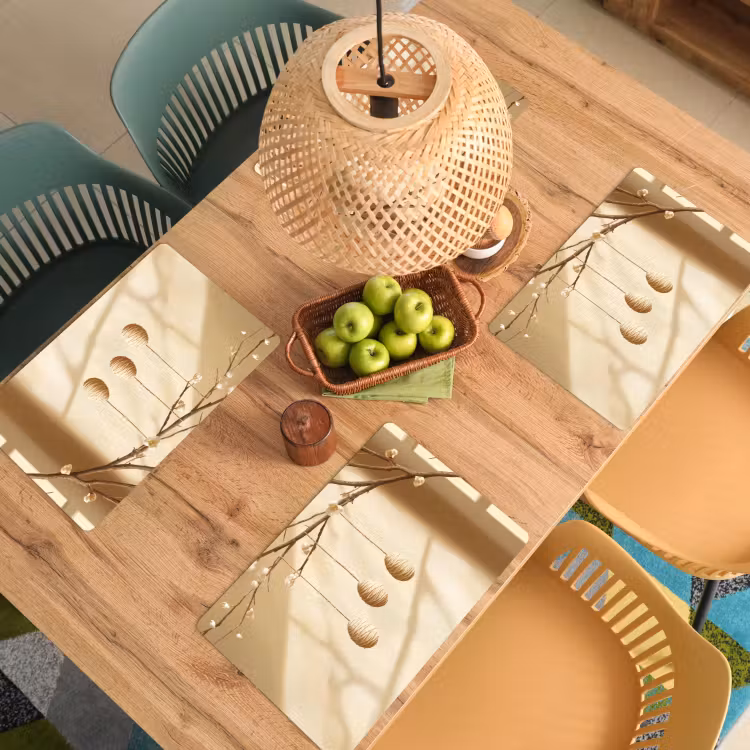 Placemat - 6 stuks - Beige - Paastak - Eieren — 3
