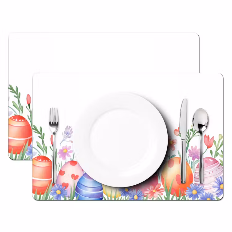 Placemat - 6 stuks - Bloementuin - Kleurrijk - Eieren — 2
