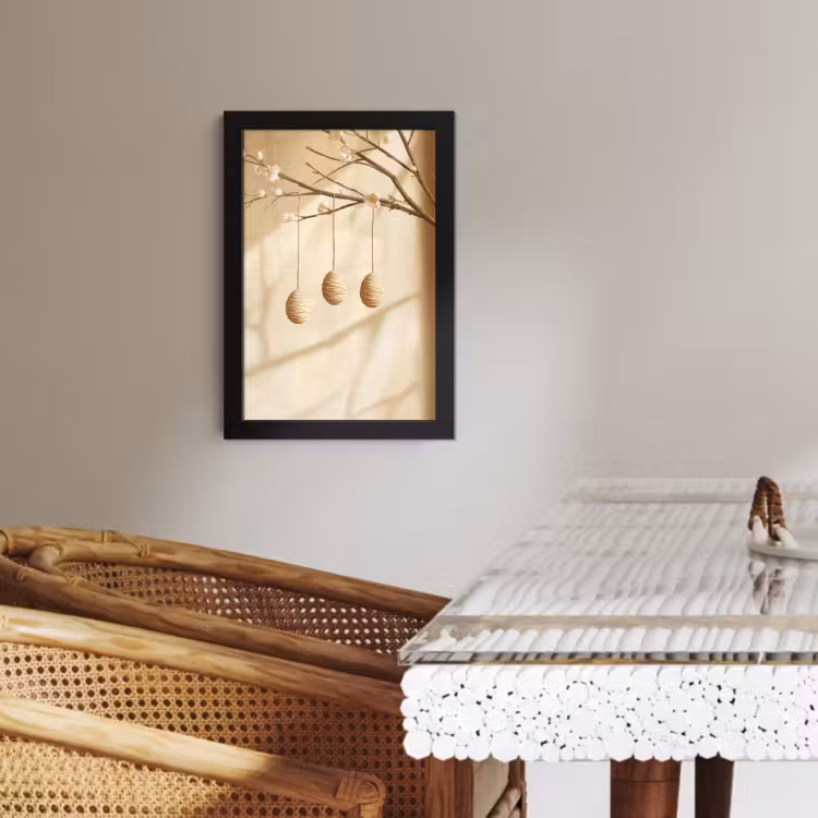 Poster met lijst - Beige - Paastak - Eieren — 2