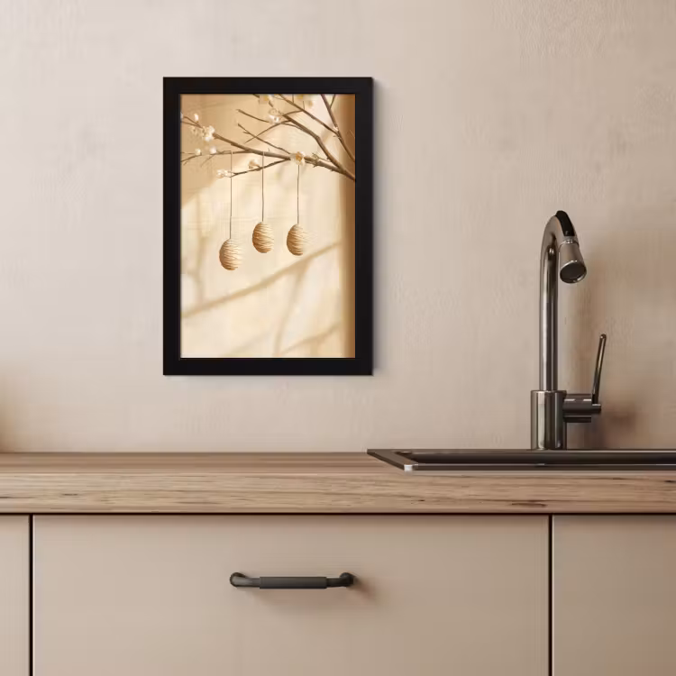 Poster met lijst - Beige - Paastak - Eieren — 3