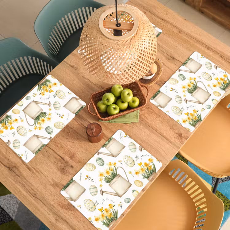 Placemat - 6 stuks - Gieter - Bloemen - Eieren — 3