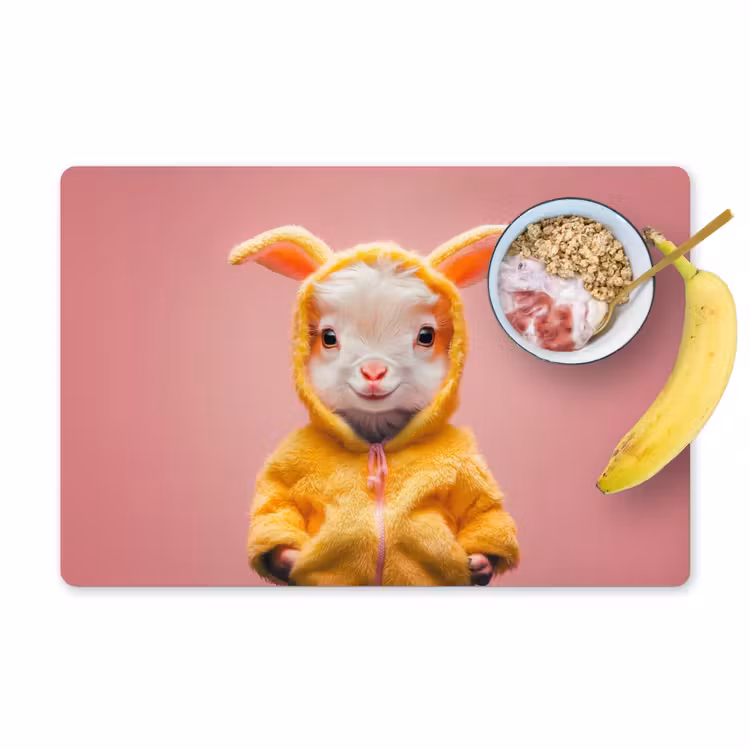Placemat vinyl - Kostuum - Geitje - Paashaas — 1