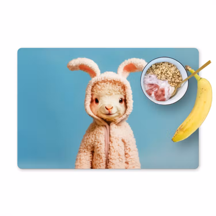 Placemat vinyl - Lammetje - Paashaas - Kostuum — 1