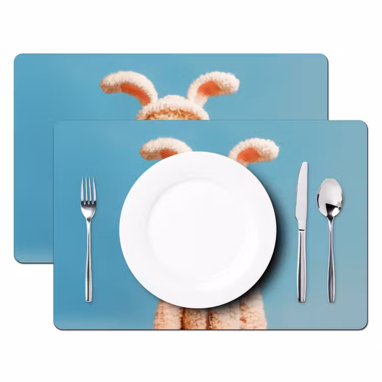 Placemat vinyl - Lammetje - Paashaas - Kostuum — 2