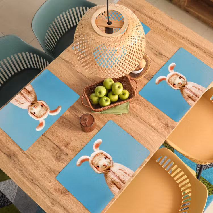 Placemat vinyl - Lammetje - Paashaas - Kostuum — 3