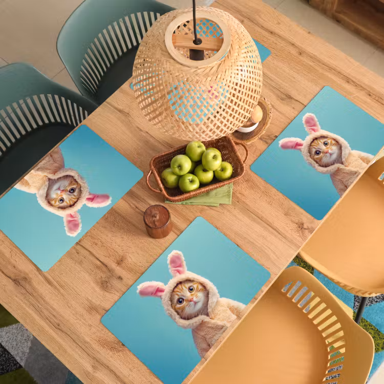 Placemat vinyl - Paashaas - Kat - Kostuum — 3
