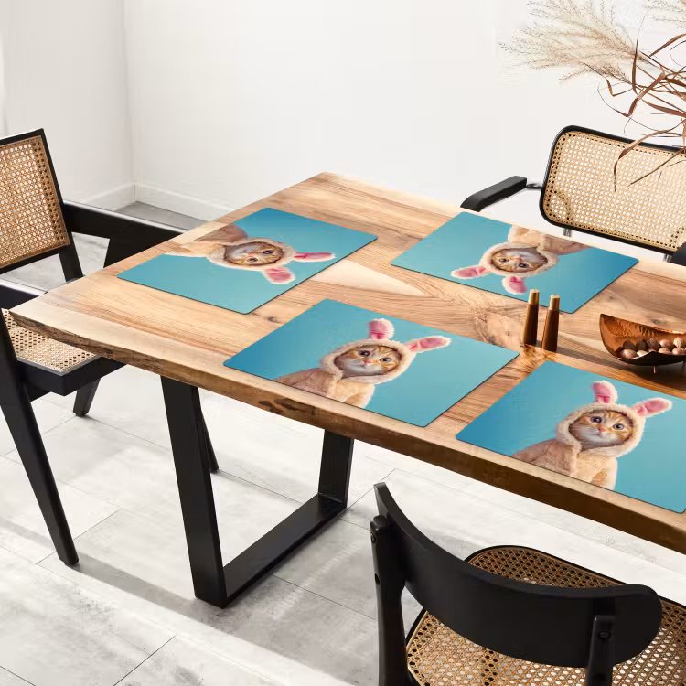 Placemat vinyl - Paashaas - Kat - Kostuum — 4