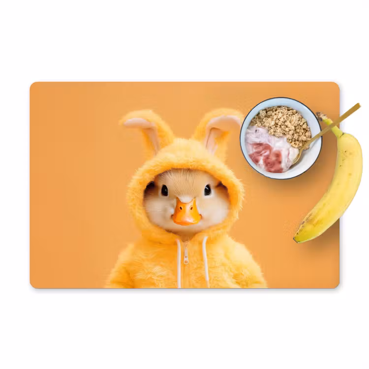 Placemat vinyl - Paashaas - Kostuum - Eend — 1