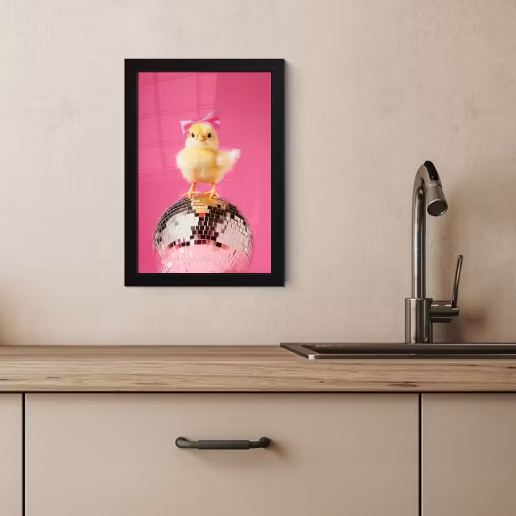 Poster met lijst - Discobal - Kuiken - Strik — 2