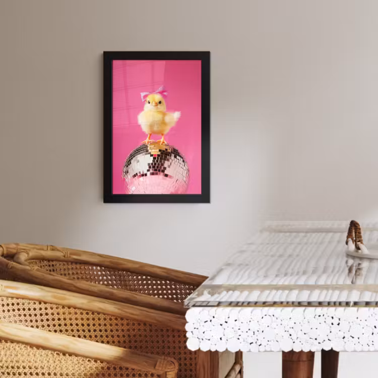 Poster met lijst - Discobal - Kuiken - Strik — 4