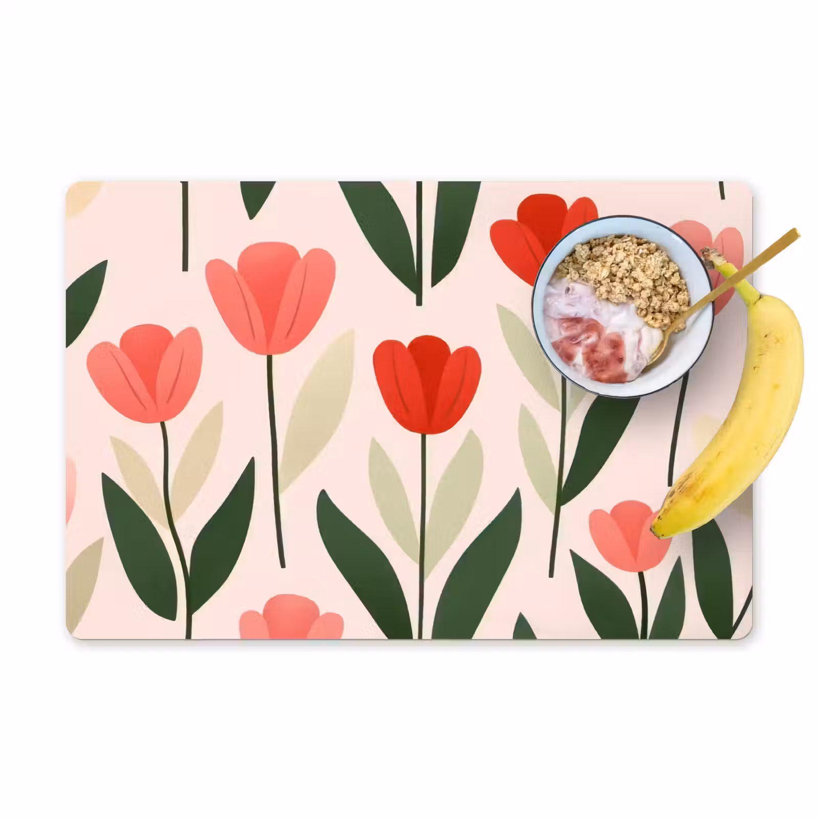 Placemat vinyl - Tulpen - Modern - Roze — 1