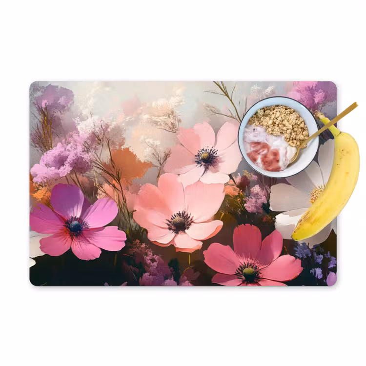 Placemat vinyl - Bloemen - Kleurrijk - Bloei — 1