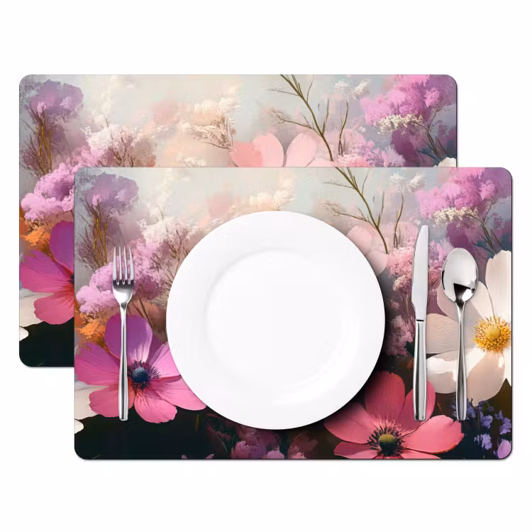 Placemat vinyl - Bloemen - Kleurrijk - Bloei — 2