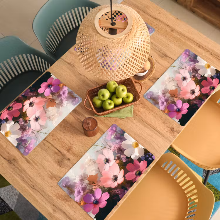 Placemat vinyl - Bloemen - Kleurrijk - Bloei — 3