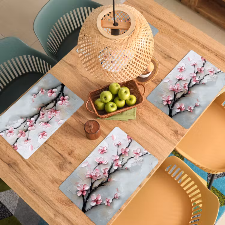 Placemat vinyl - Bloesem - Kunstzinnig - Roze - Sakura — 3