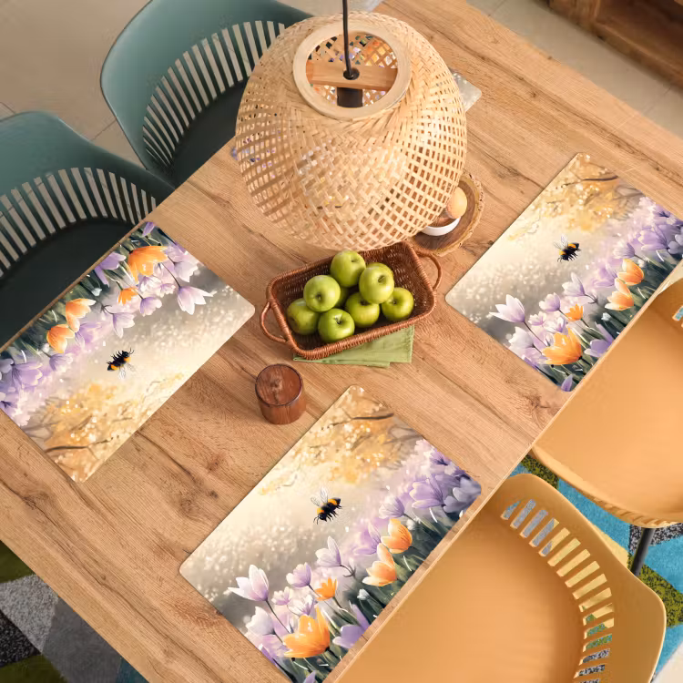 Placemat vinyl - Viooltjes - bij - Zonlicht — 3