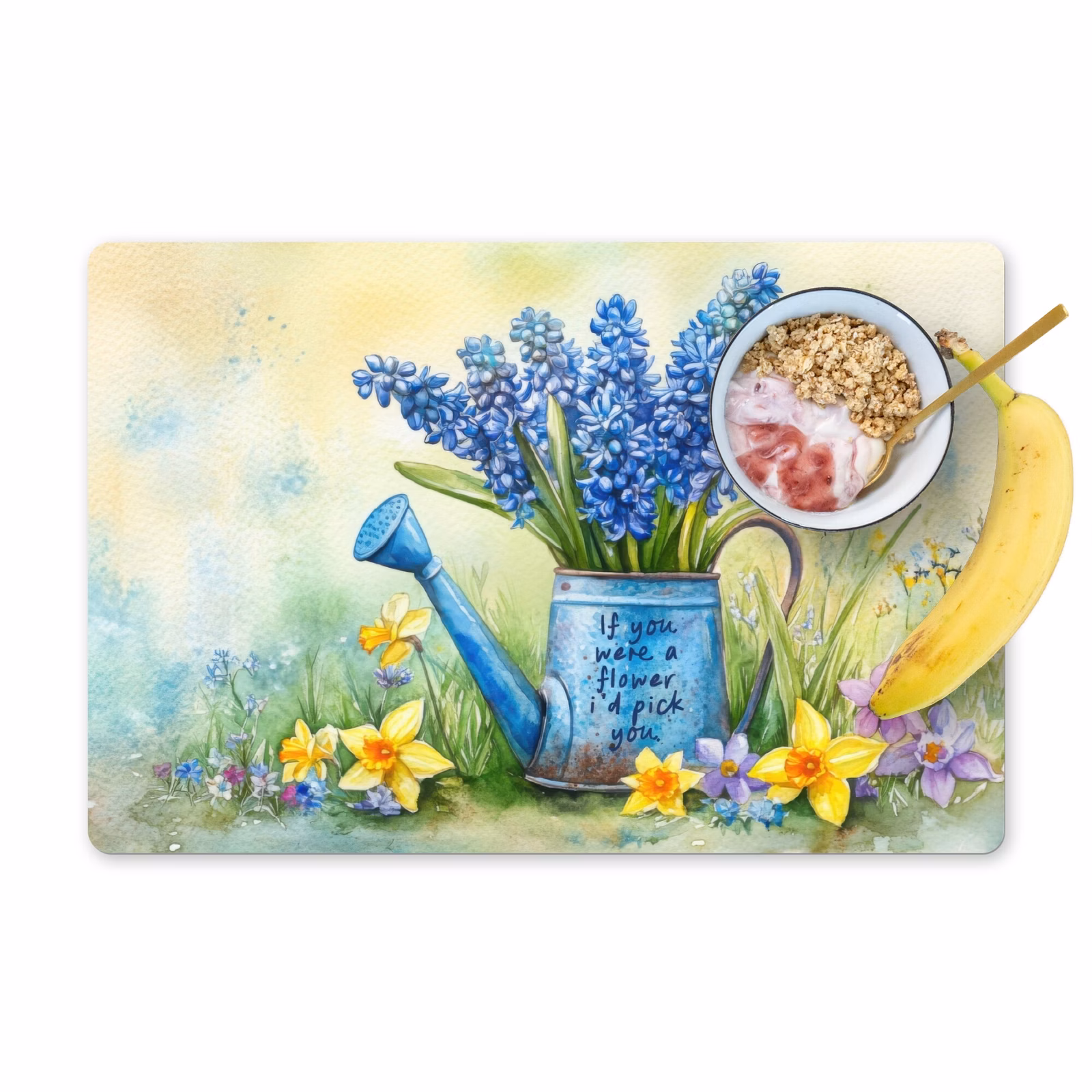 Placemat vinyl - Lavendelbloemen - Quote - Gieter — 1