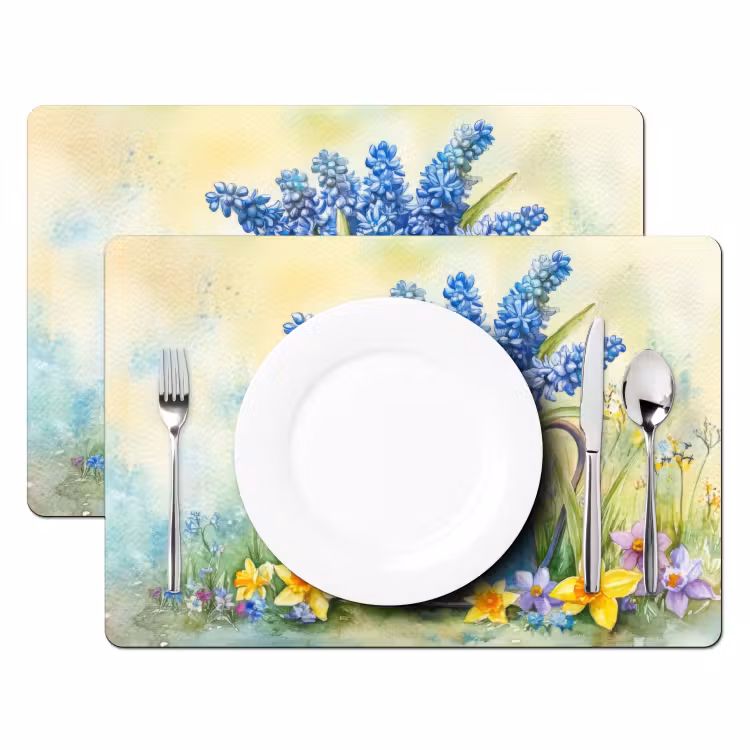 Placemat vinyl - Lavendelbloemen - Quote - Gieter — 2
