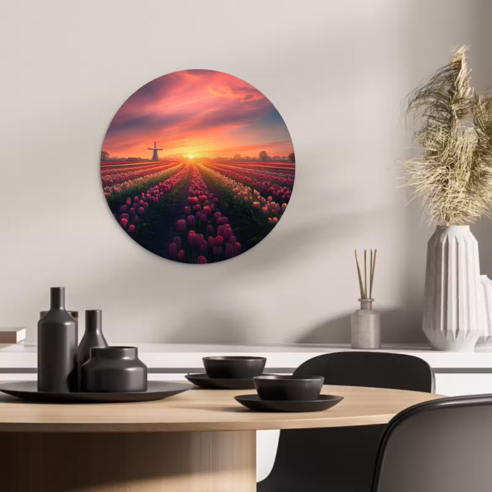 Muurcirkel - Windmolen - Zonsondergang - Landschap — 1