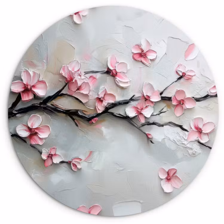 Muurcirkel - Bloesem - Kunstzinnig - Roze - Sakura — 1