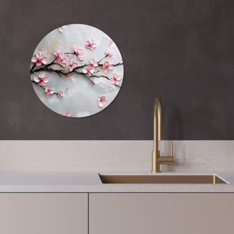 Muurcirkel - Bloesem - Kunstzinnig - Roze - Sakura — 2