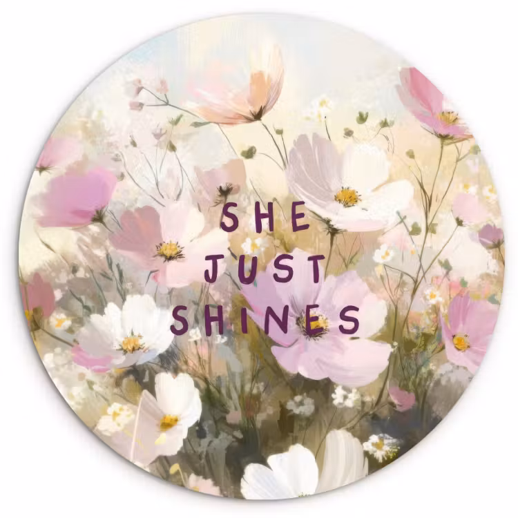 Muurcirkel - Quote - Bloemen - Schilderachtig — 2