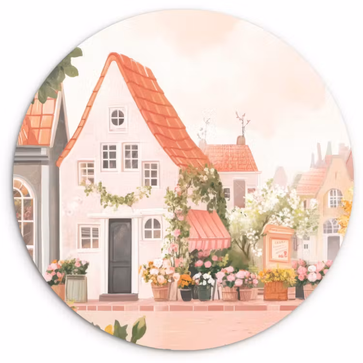 Muurcirkel - Bloemen - Huizen - Dorp — 4