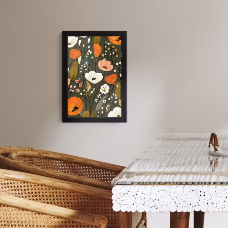 Poster met lijst - Bloemen - Illustratie - Groen — 3