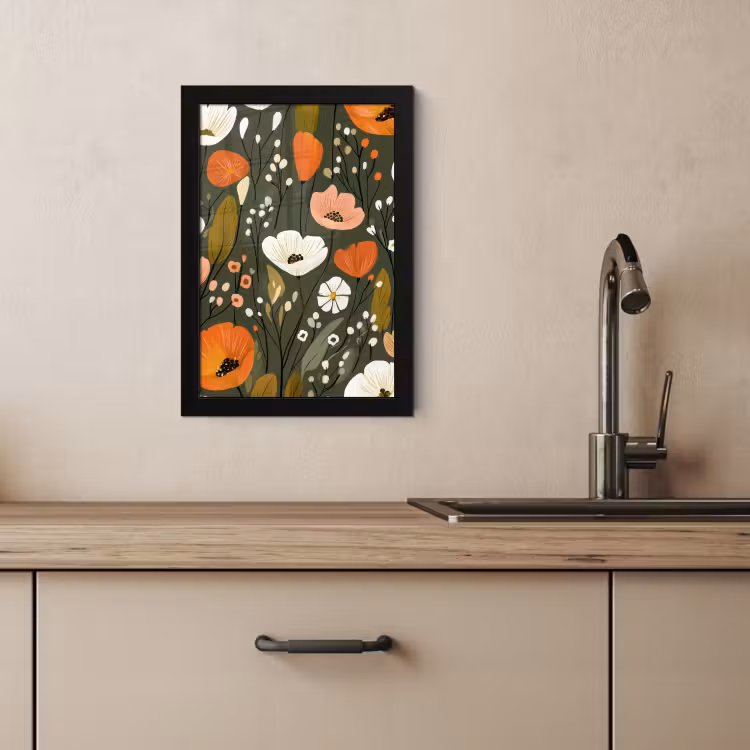 Poster met lijst - Bloemen - Illustratie - Groen — 4