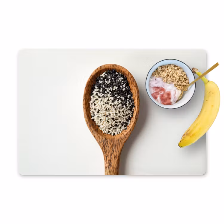 Placemat vinyl - Lepel - Sesam - Wit — 1