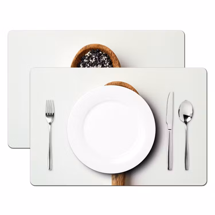 Placemat vinyl - Lepel - Sesam - Wit — 2