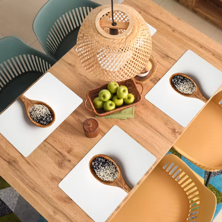 Placemat vinyl - Lepel - Sesam - Wit — 3