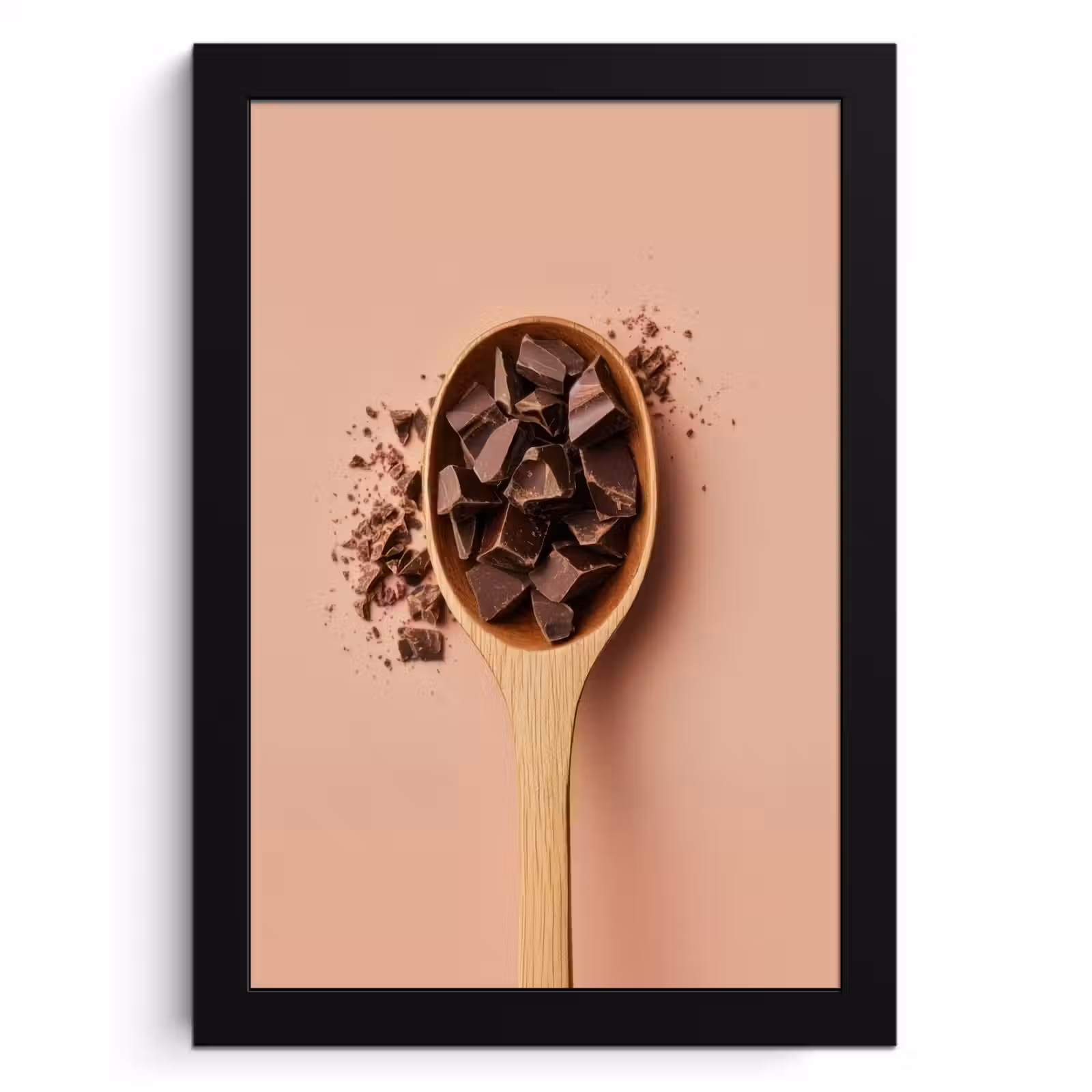 Poster met lijst - Chocola - Hout - Lepel — 1