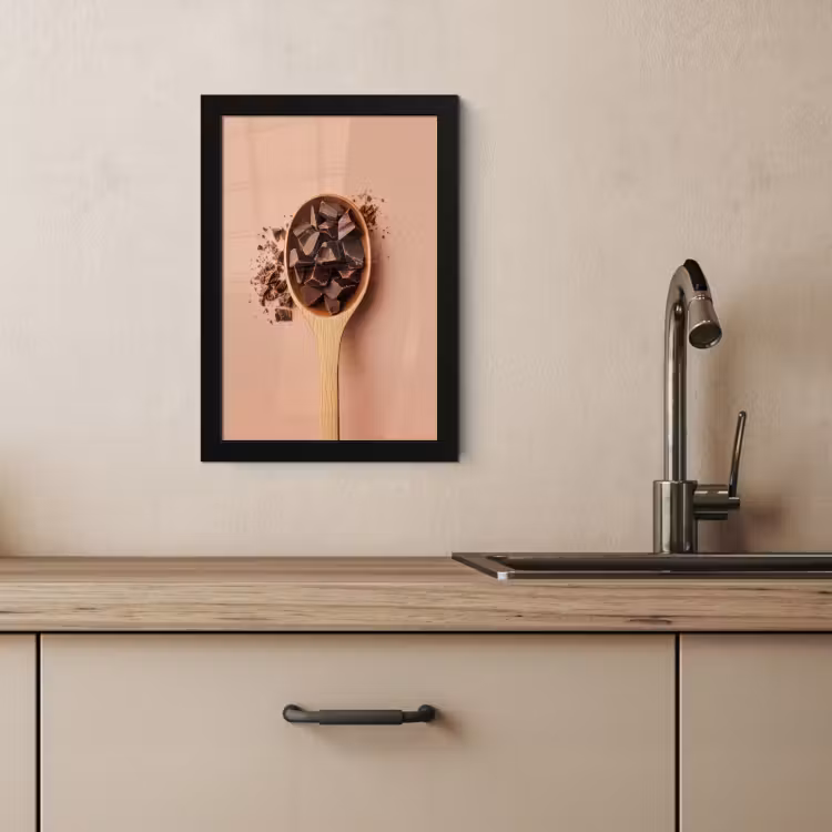 Poster met lijst - Chocola - Hout - Lepel — 4