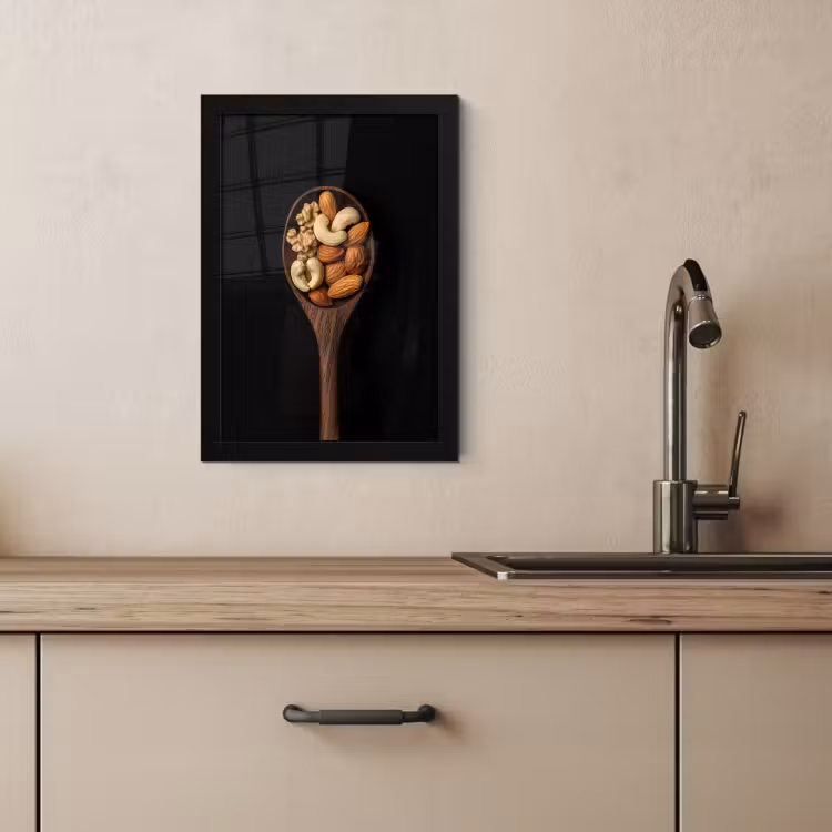 Poster met lijst - Hout - Noten - Zwart — 4