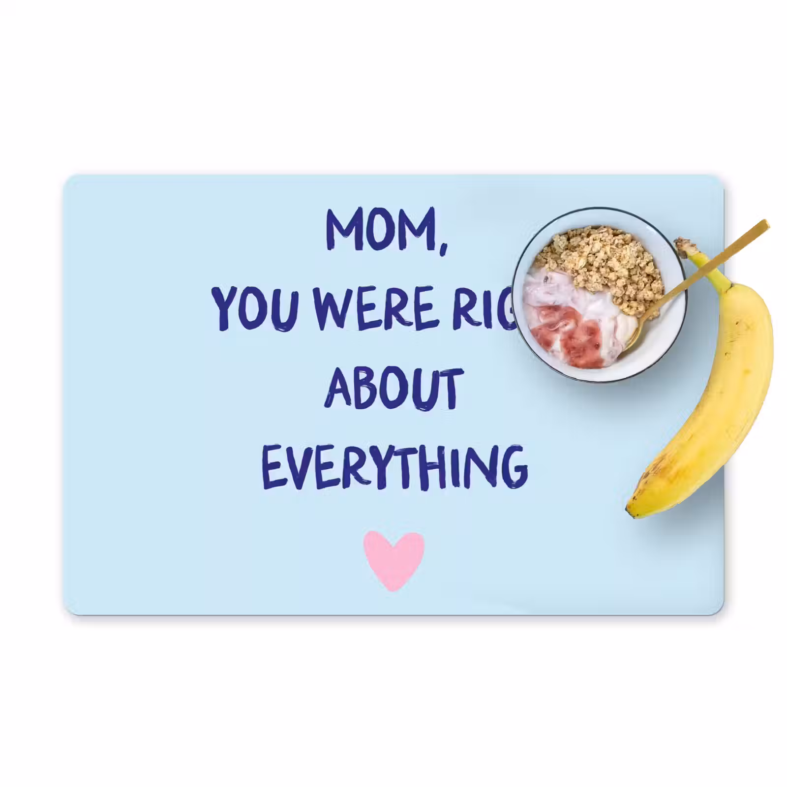 Placemat vinyl - Moeder - Quote - Blauw — 1