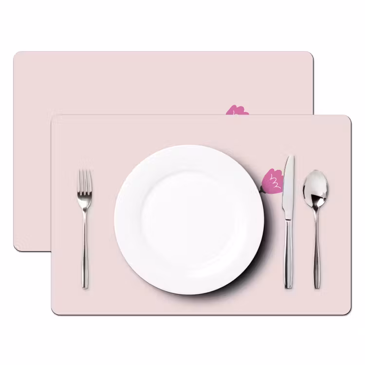 Placemat vinyl - Hart - Rood - Bloem - Moeder — 2