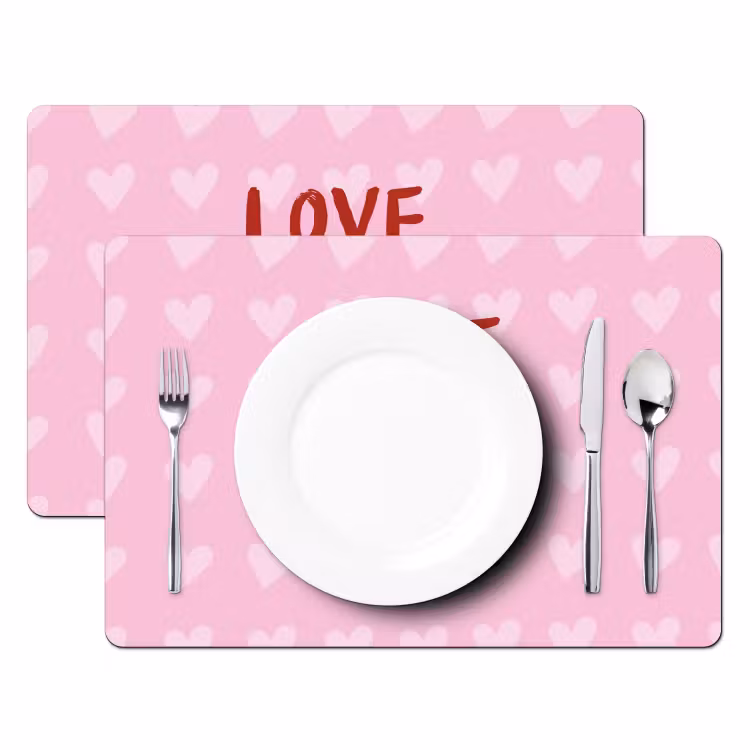 Placemat vinyl - Love - Quote - Moeder - Rood — 2