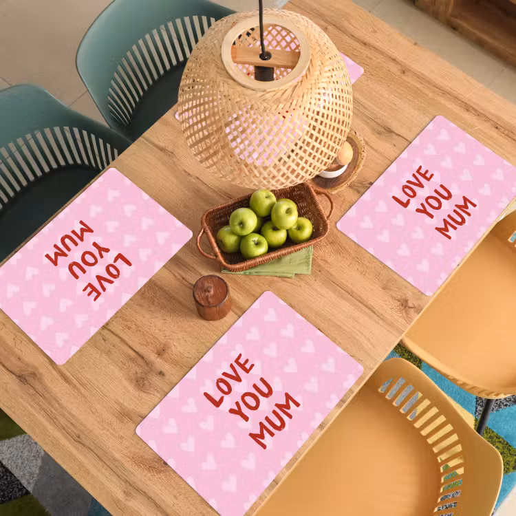 Placemat vinyl - Love - Quote - Moeder - Rood — 3