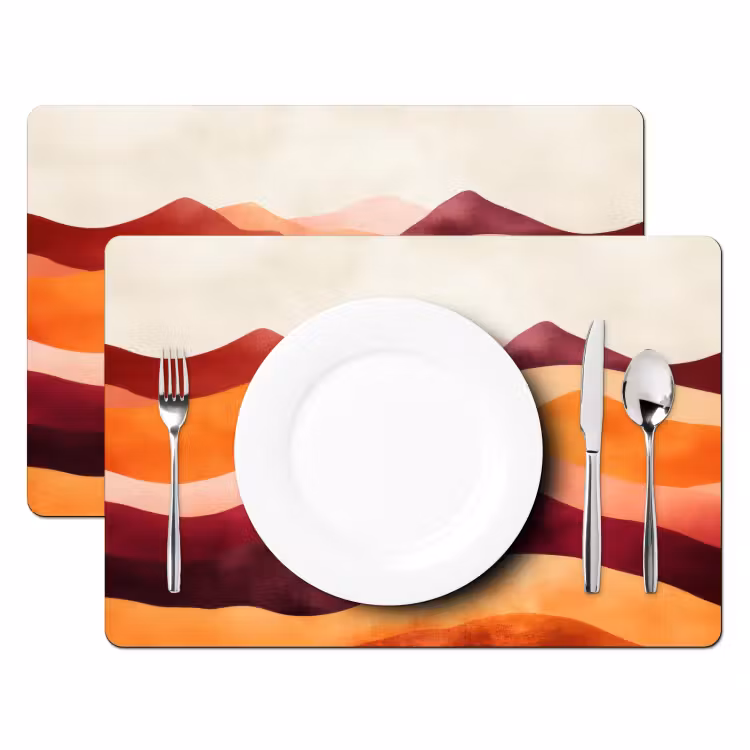 Placemat vinyl - Abstract - Landschap - Golven — 2