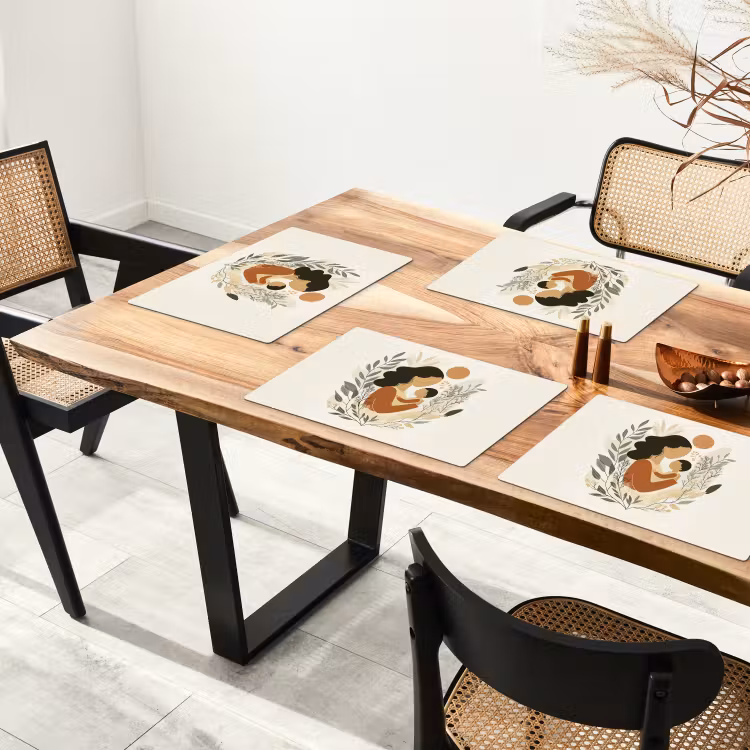 Placemat vinyl - Illustratie - Moeder - Kind - Liefdevol — 4
