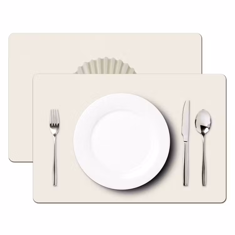Placemat vinyl - Schelp - Minimalistisch - Wit — 2