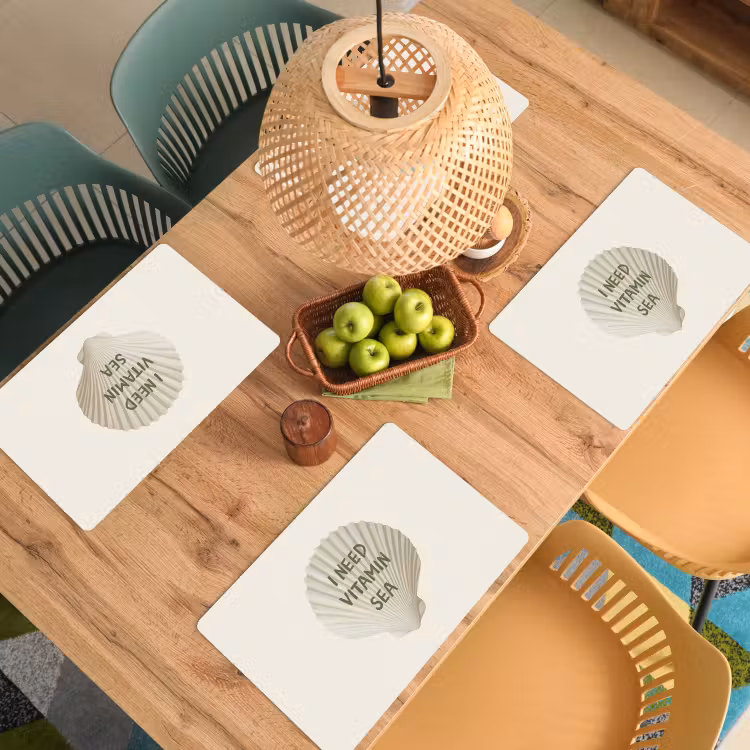 Placemat vinyl - Schelp - Quote - Groen — 3