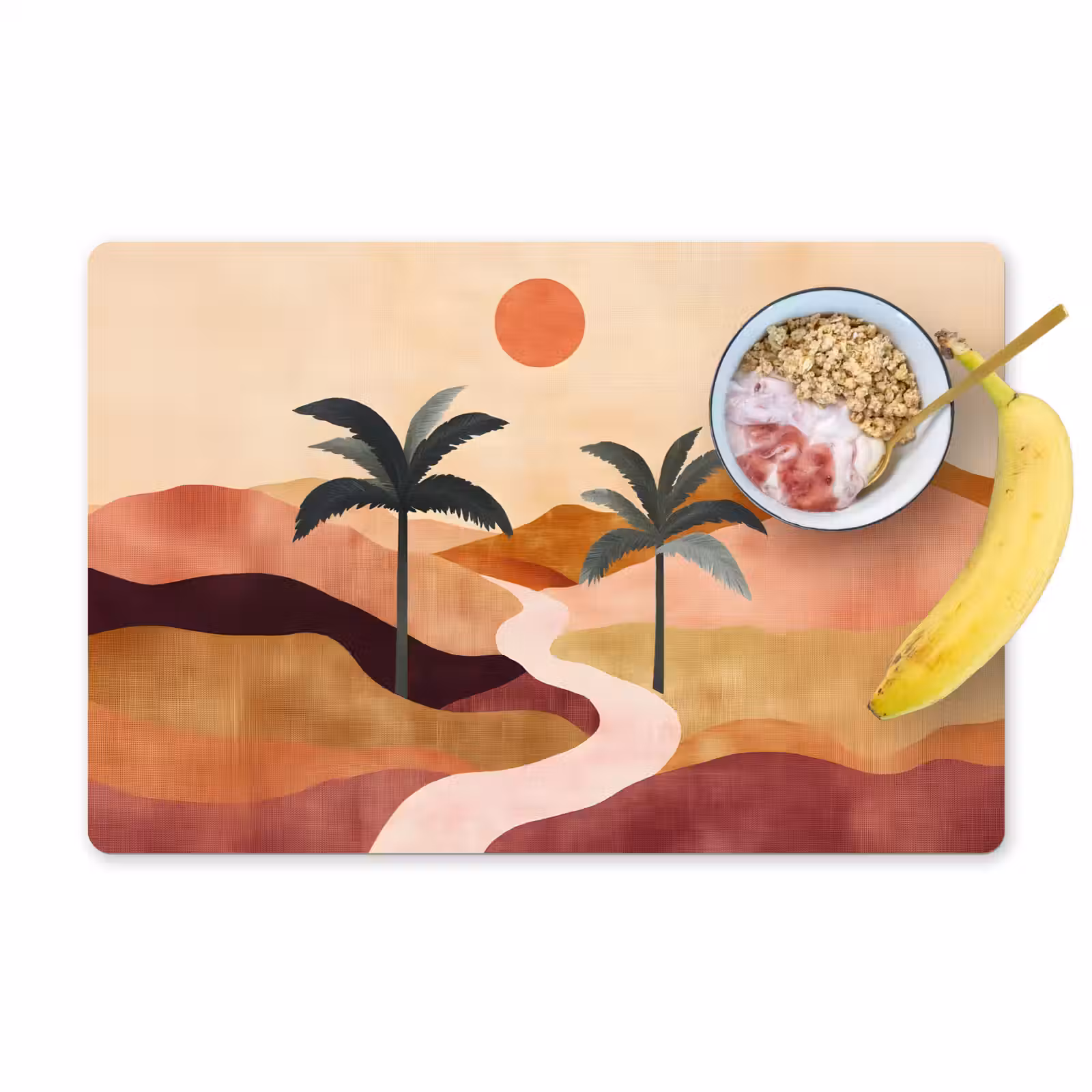Placemat vinyl - Heuvels - Palmbomen - Abstract — 1