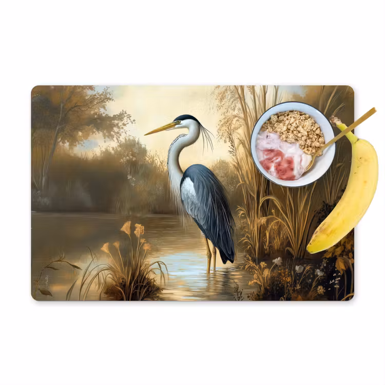 Placemat vinyl - Reiger - Water - Planten — 1
