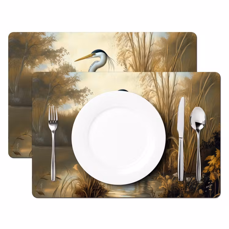 Placemat vinyl - Reiger - Water - Planten — 2